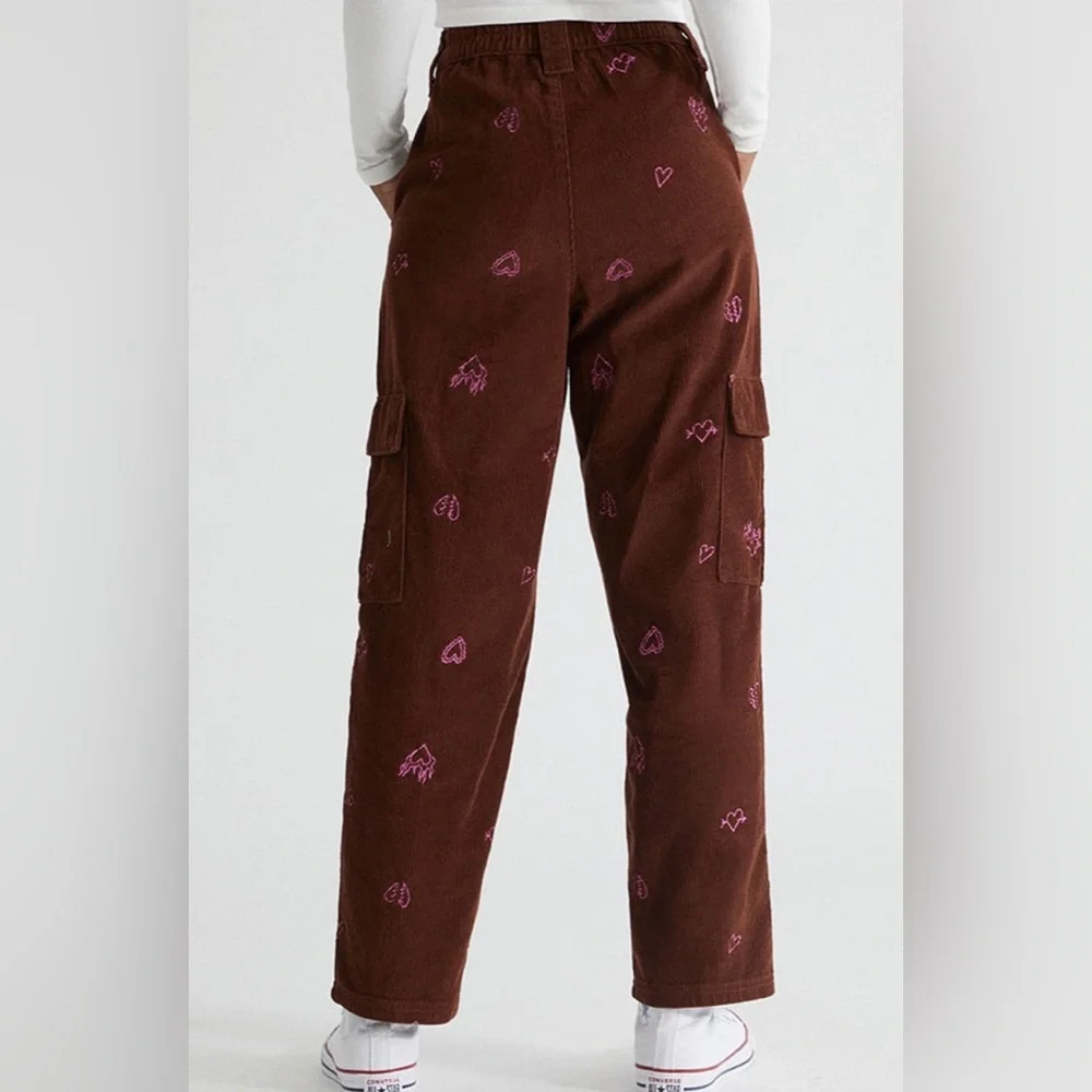 PacSun Heartbreaker Corduroy Cargo Elastic Waist Pants - Picture 4 of 11